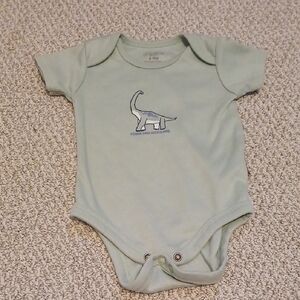 Pastel Green Dinosaur Baby Bodysuit